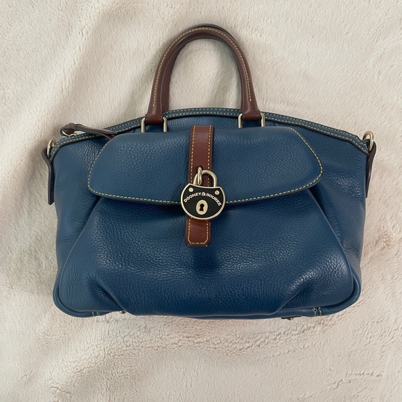 Dooney & Bourke Handbags - Dooney & Bourke Blue and Brown Satchel